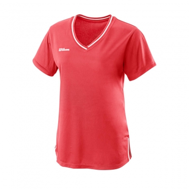 Wilson Tennis Shirt Team II V-Neck korallrot Damen